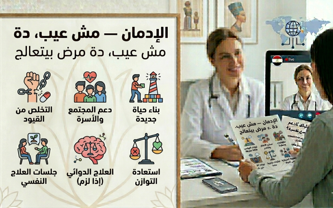 الإدمان — مش عيب، دة مرض بيتعالج
