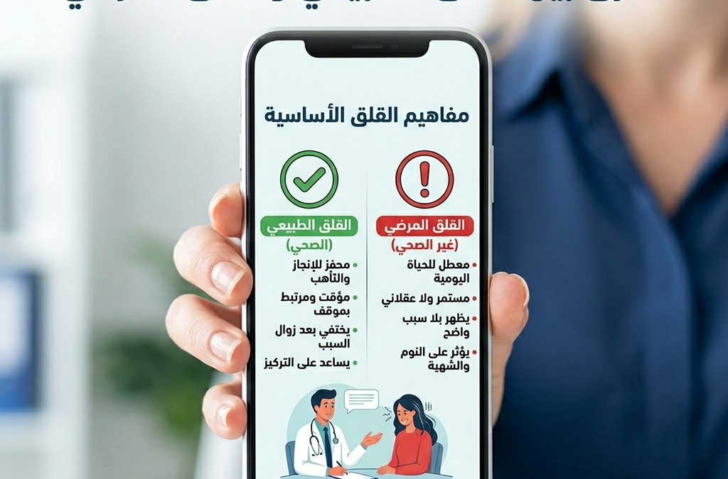الفرق بين القلق الطبيعي والقلق المرضي