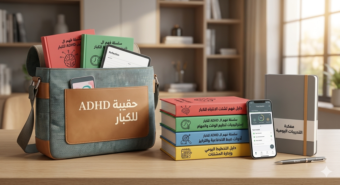 حقيبة للكبار | أدوات عملية للتركيز والتنظيم والسيطرة على التشتت